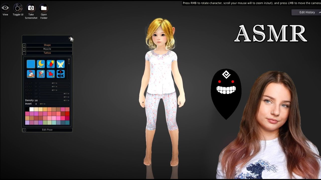 [ASMR] Black Desert Online Character Creation | Whispering and Mouse Clicking Sounds