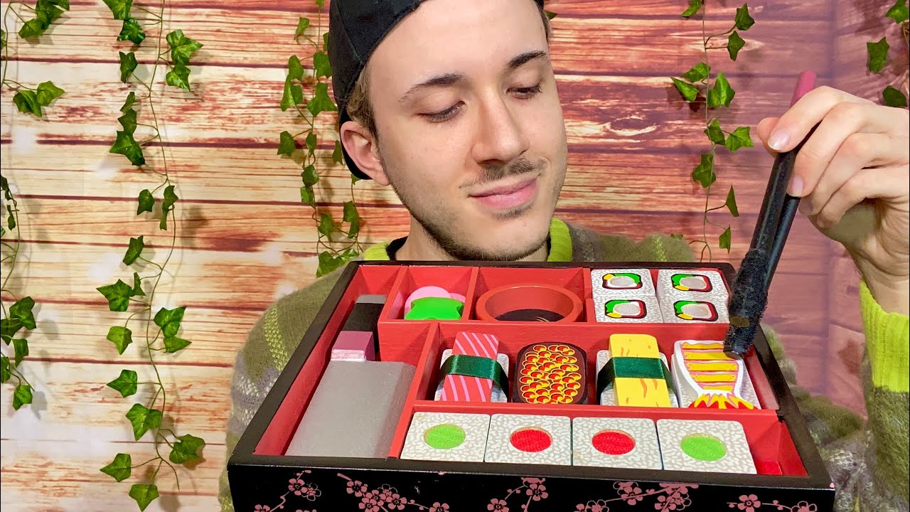 Sushi Night 🍱 Wooden Toys Roleplay ASMR ITA