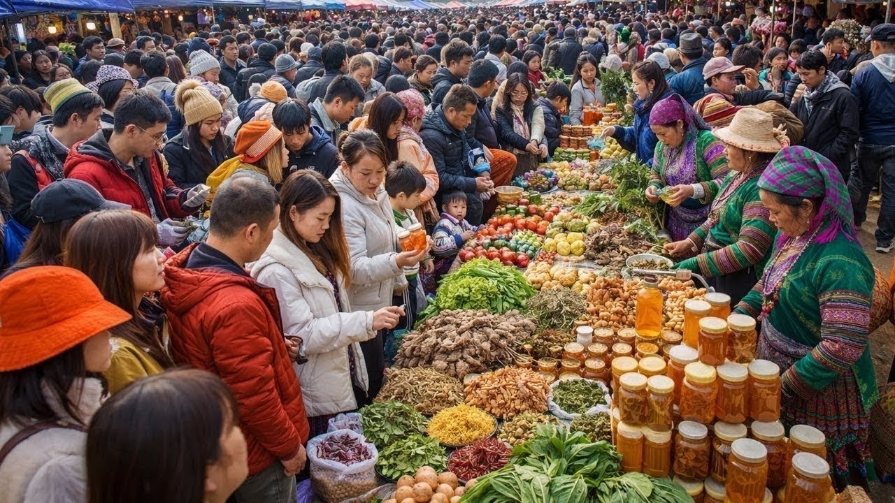 🔴 Trực tiếp: Chợ Phiên Bắc Hà 15/03/2026 - Đông Nghẹt Người – Đồ Rừng Ngập Chợ, Nhìn Mà Choáng !