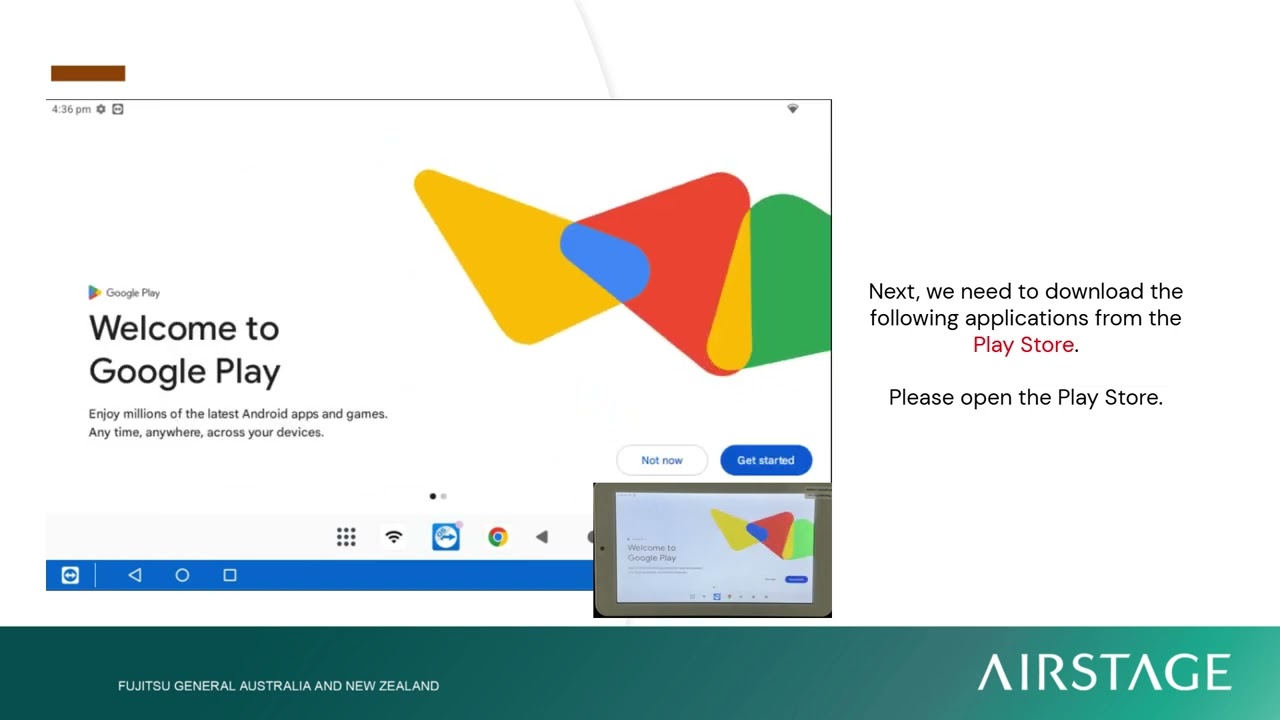 Fujitsu General Airstage - AnywAIR Tablet Factory Reset