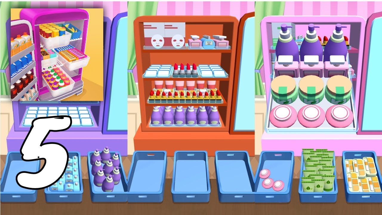 Fill Up Fridge：Organizing Game Gameplay Walkthrough #5 - Level 16 ~ 20 (Android, IOS)