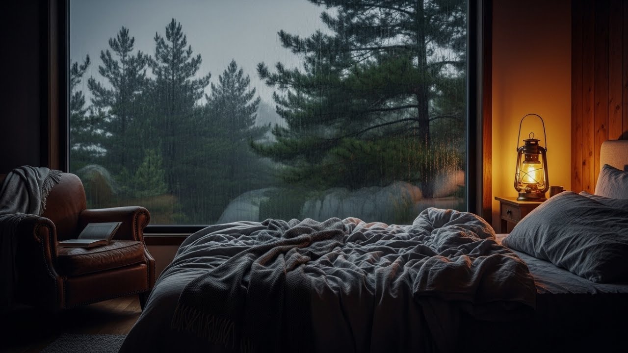 Escape Reality: Moody Rainy Forest Bedroom Ambience for Reading, Study & Deep Sleep