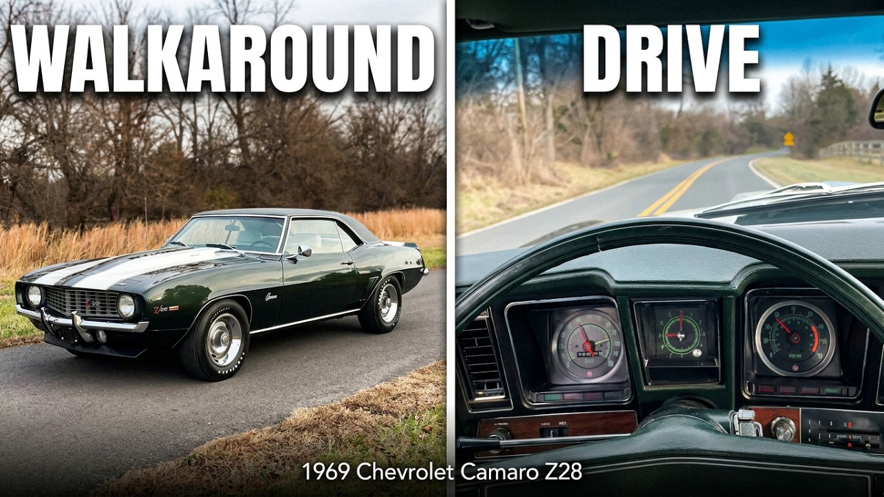 Country drive in the Fathom Green 1969 Chevrolet Camaro Z28 & Walk Around