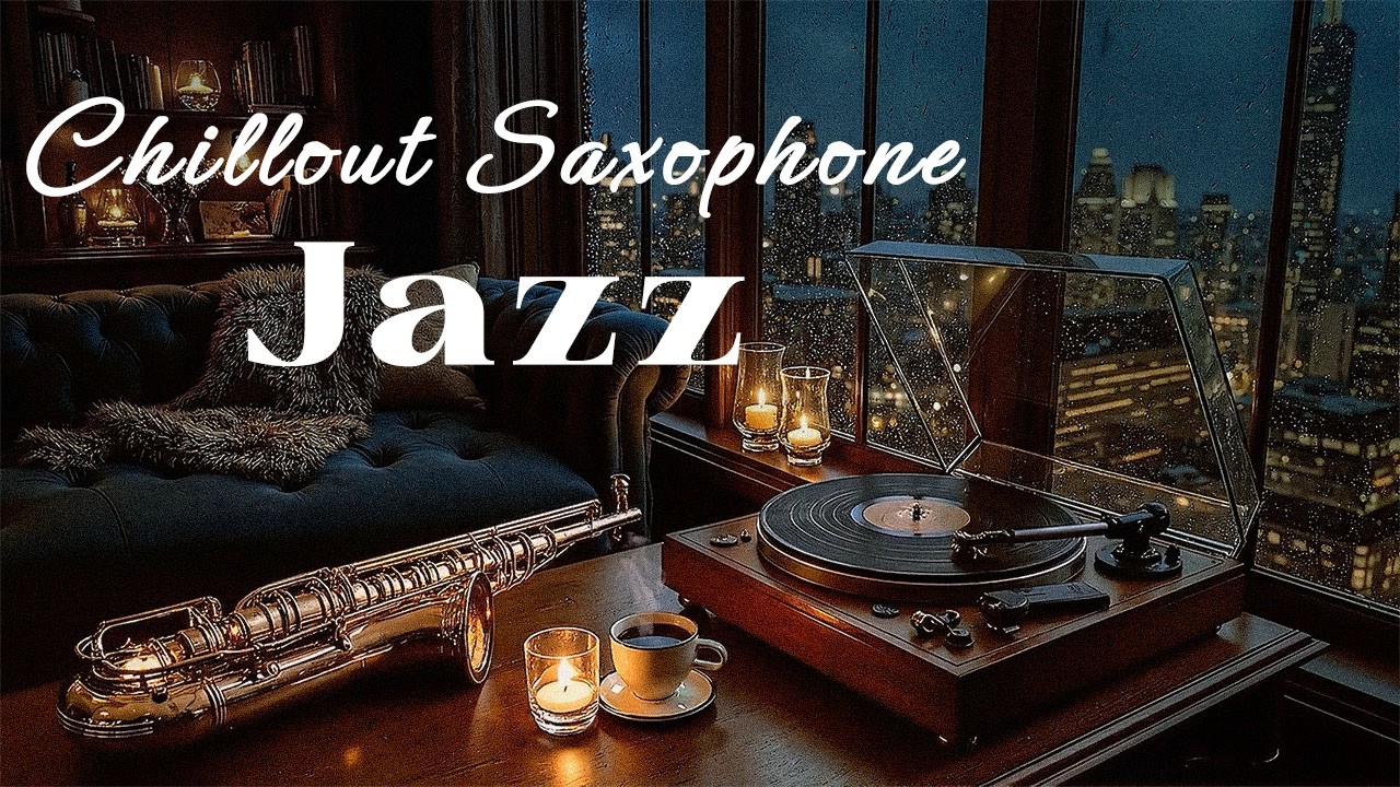 Elegant Jazz Saxophone & Slow Melodies - Rainy by the Window for Intimate Nights, Comfortable Space