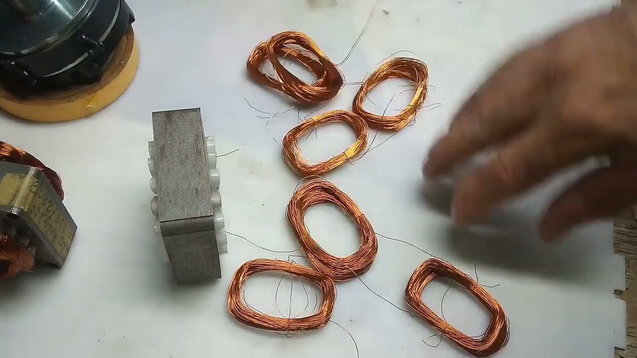 Rebobinando un núcleo de ventilador o abanico de 18 y su medidas, paso a paso