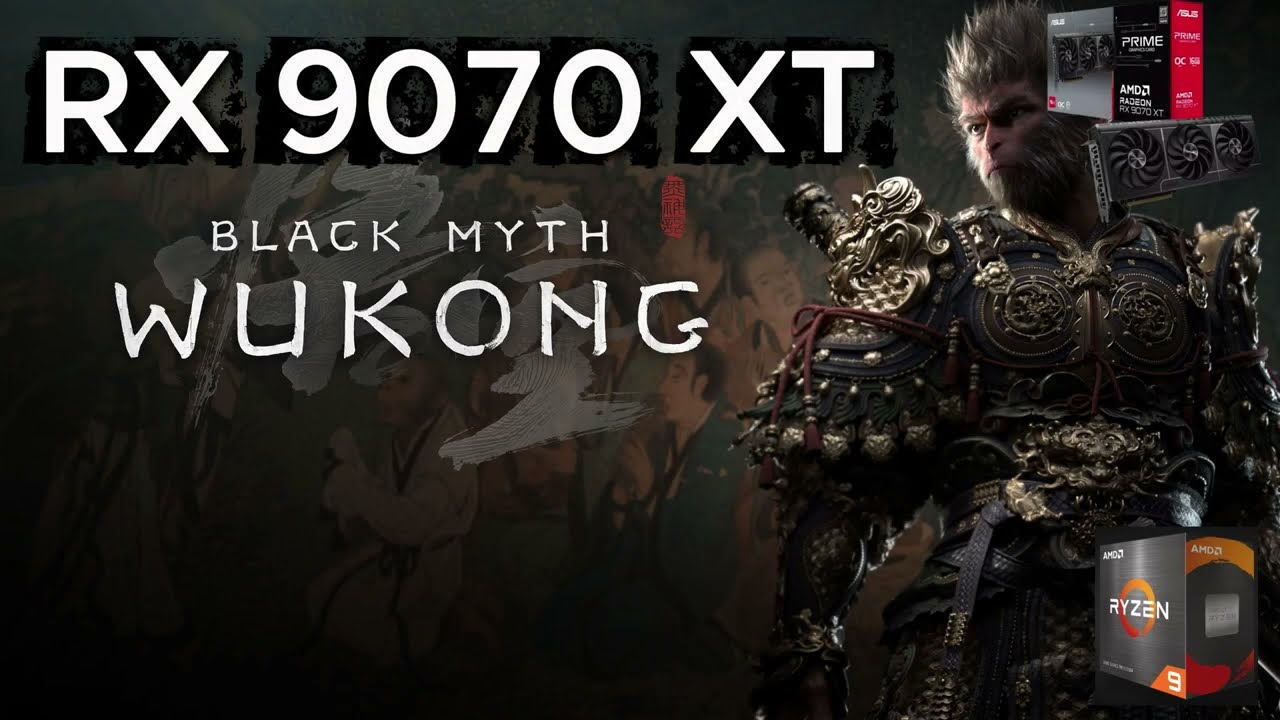 Benchmark Black Myth: Wukong, RX 9070 XT, Ryzen 5900X, 1440p - Cinematic, Frame Gen, RT Off