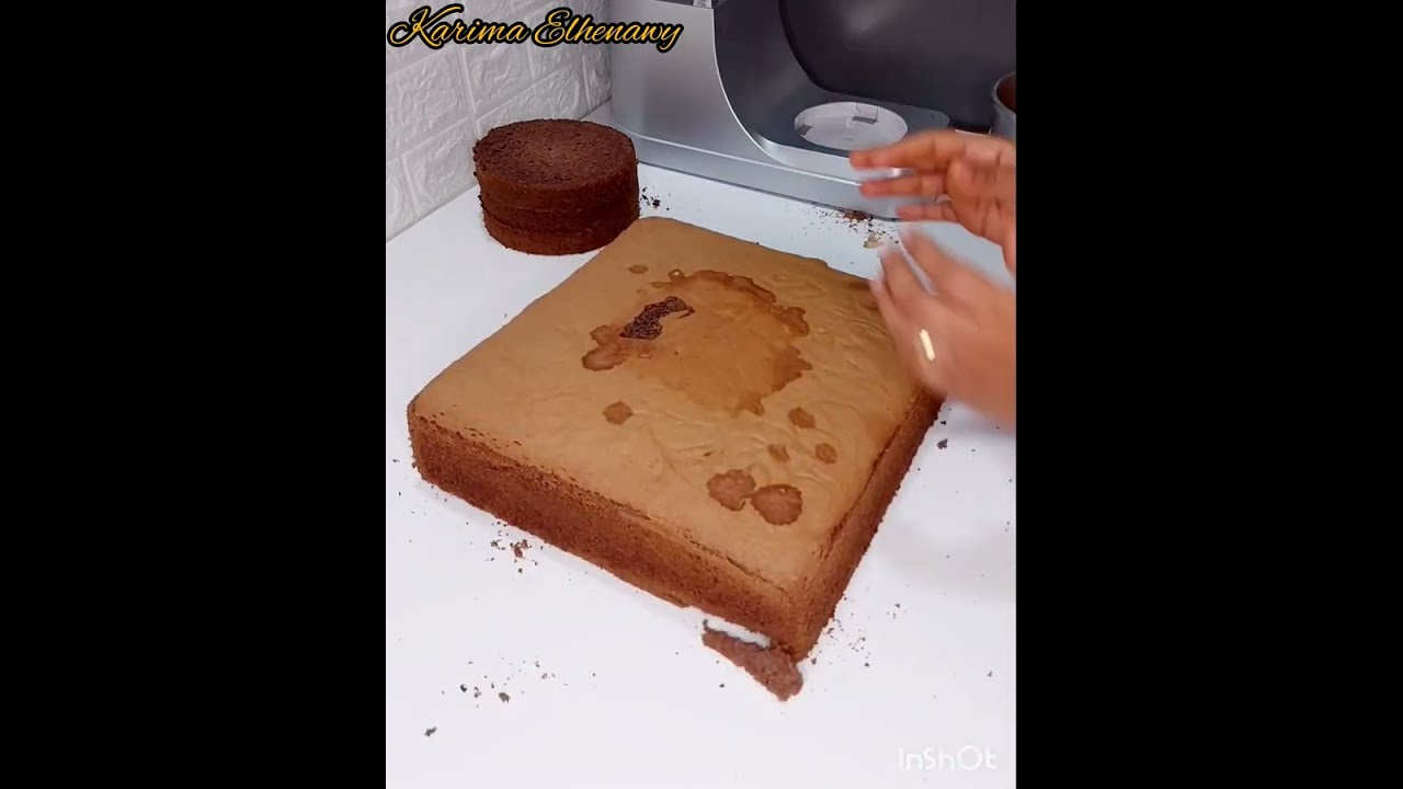 تزيين تورتة شيكولاته🎂 🍫مربعه بالكريمه والشيكولاته 🍫سهلة التنفيذ للمبتدئين 👌💯