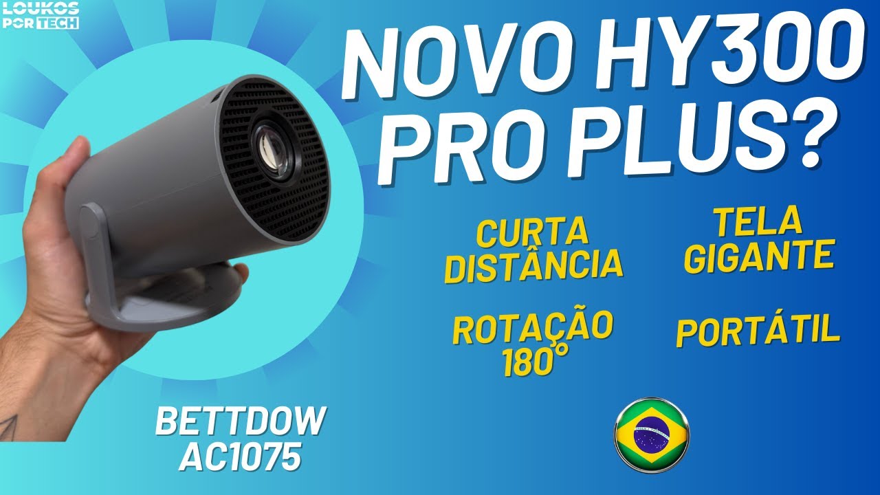 COMPREI O HY300 PRO PLUS! Conheça o NOVO Projetor BETTDOW AC1075!