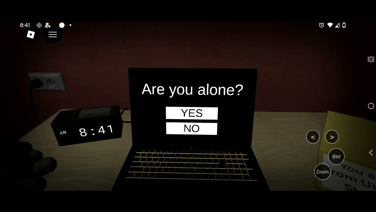 Getting scared playing the survey
