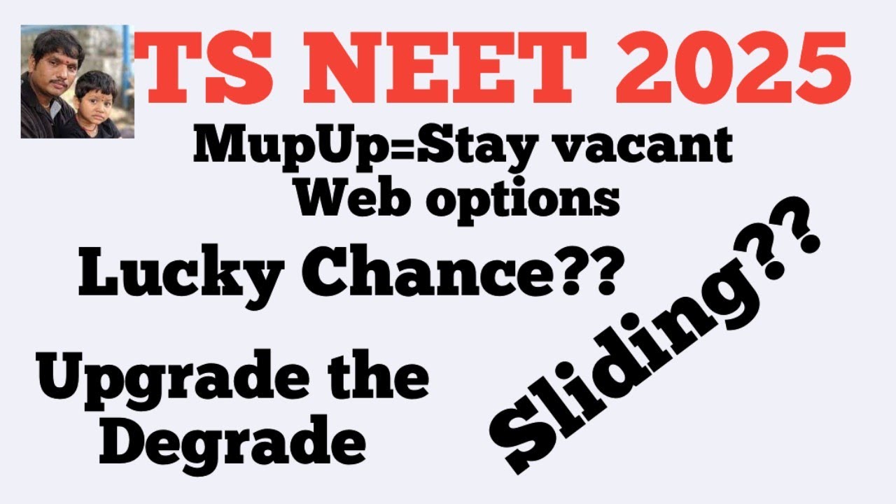 TS NEET 2025 Latest updates and last Chance last Round?