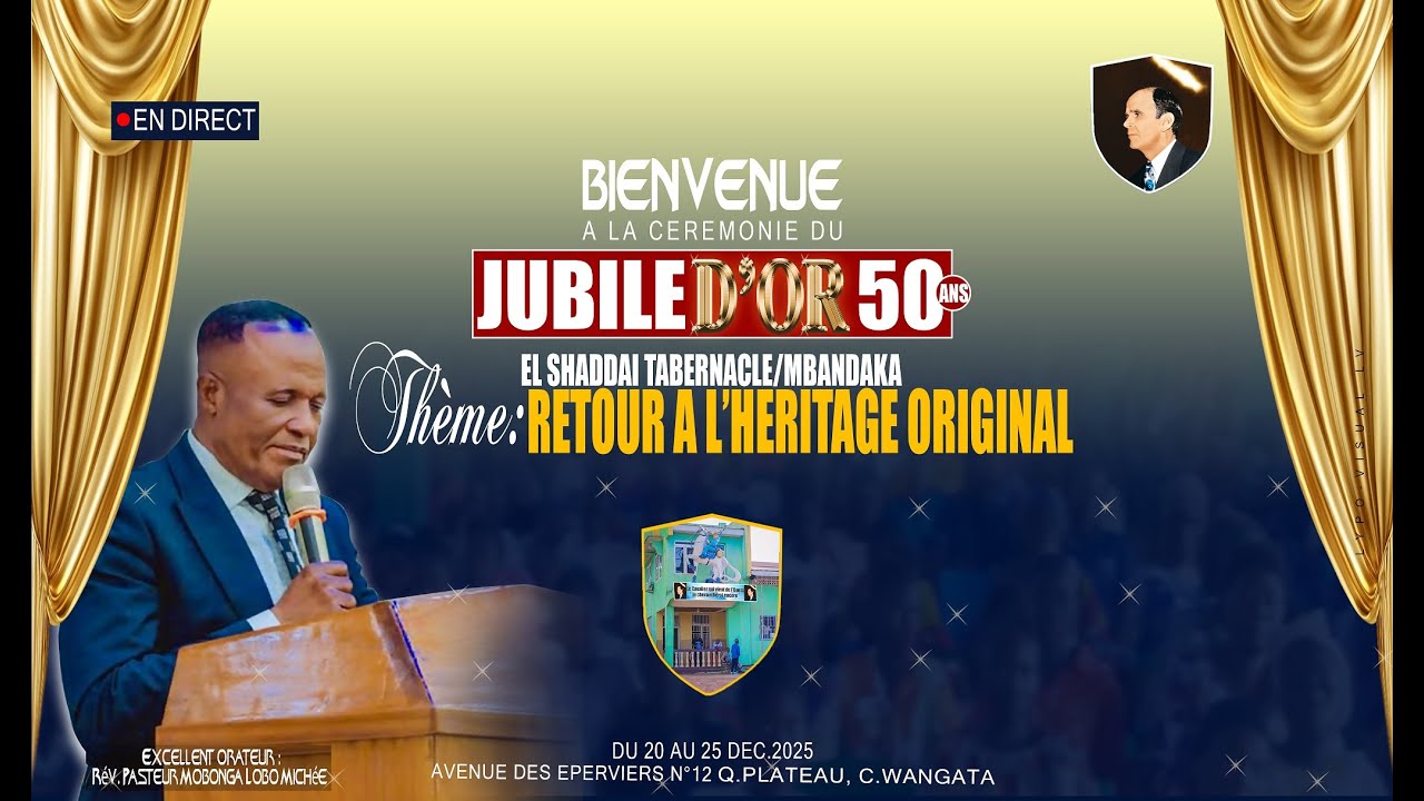 JEUDI  25 DEC 2025,  MEGA CONCERT DU JUBILE D'OR.