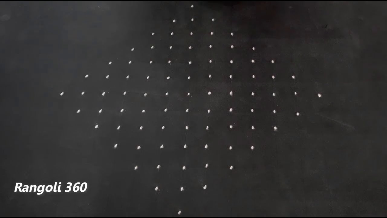 Margazhi Kolam 13X1 Dots #17 | Easy Rangoli | Simple Muggulu Designs | Rangoli 360
