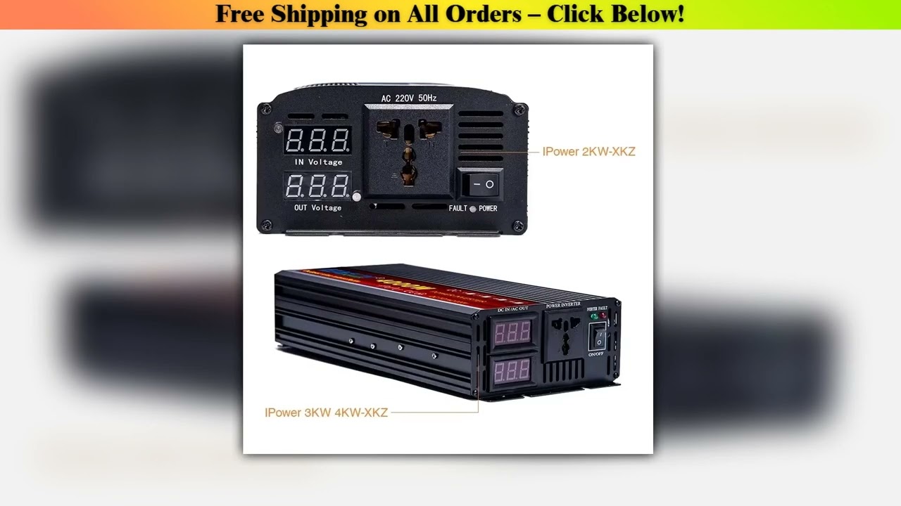 EASUN POWER Pure Sine Wave 3000W 4000W 5000W Car Inverter DC 12V 24V AC 220V 50Hz Power Inverter