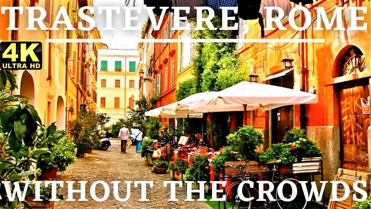 Trastevere, Rome | WITHOUT THE CROWDS | Walking Tour ROME, ITALY #4k #gopro10