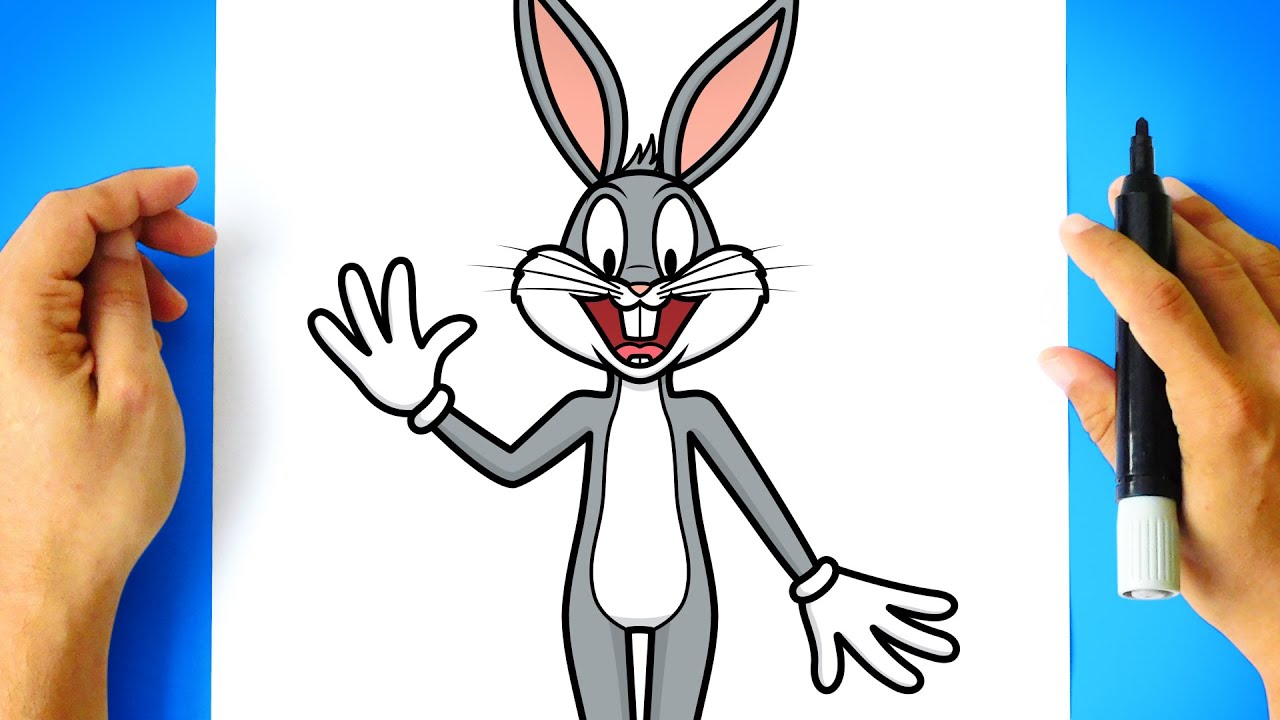 Como DESENHAR o PERNALONGA - Cómo DIBUJAR a BUGS BUNNY - Looney Tunes - fácil [ Drawing Tutorial ]