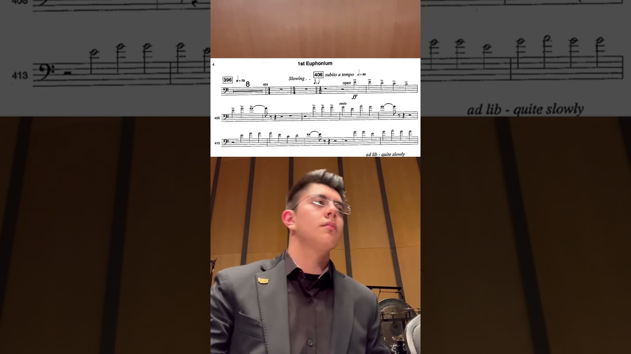 TMEA All-State 6A Symphonic Band Maslanka Symphony No.4 Euphonium POV