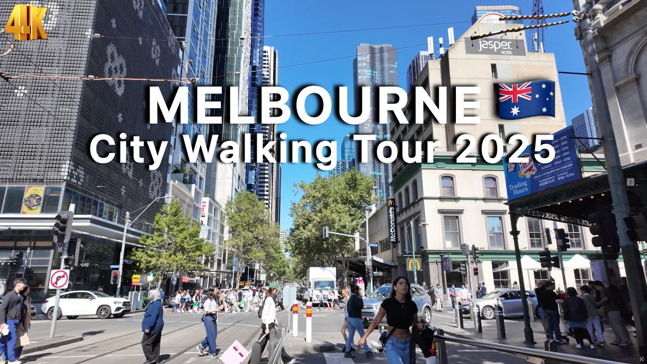First Month of Autumn in Melbourne City Australia 2025 Walking Tour