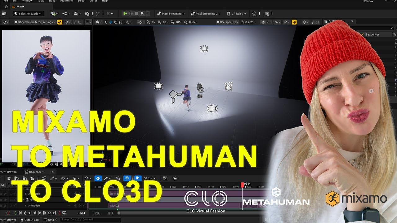 Mixamo to MetaHuman to CLO3D in Unreal Engine | Digital Fashion Animation Workflow