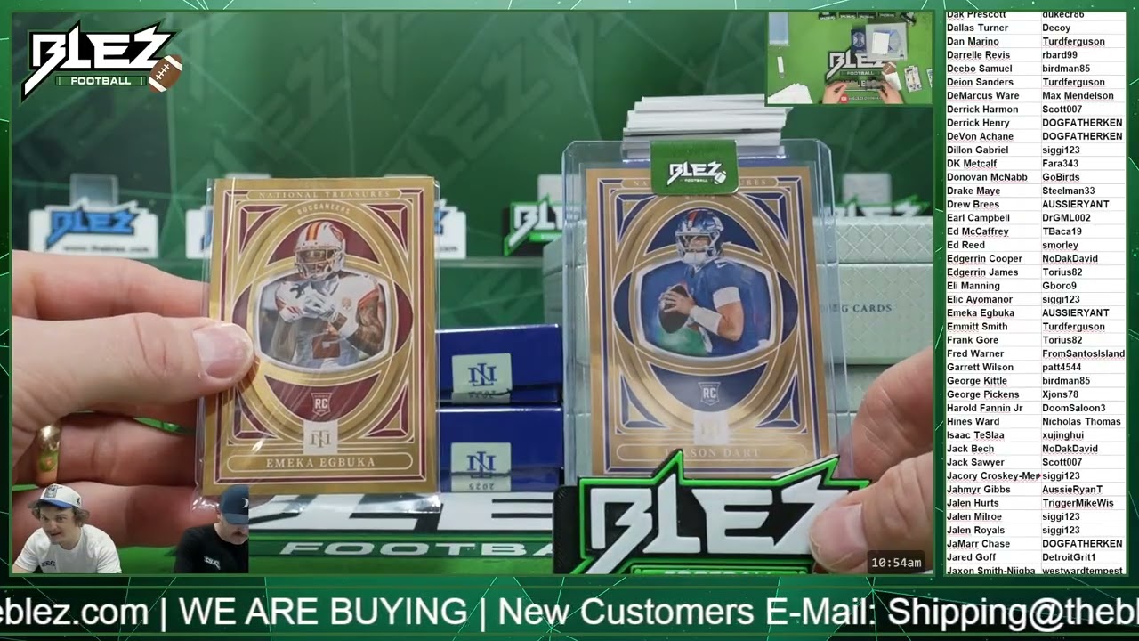 2025 National Treasures PYP #06 4 Box Full Case NFL Pick Your Player Break