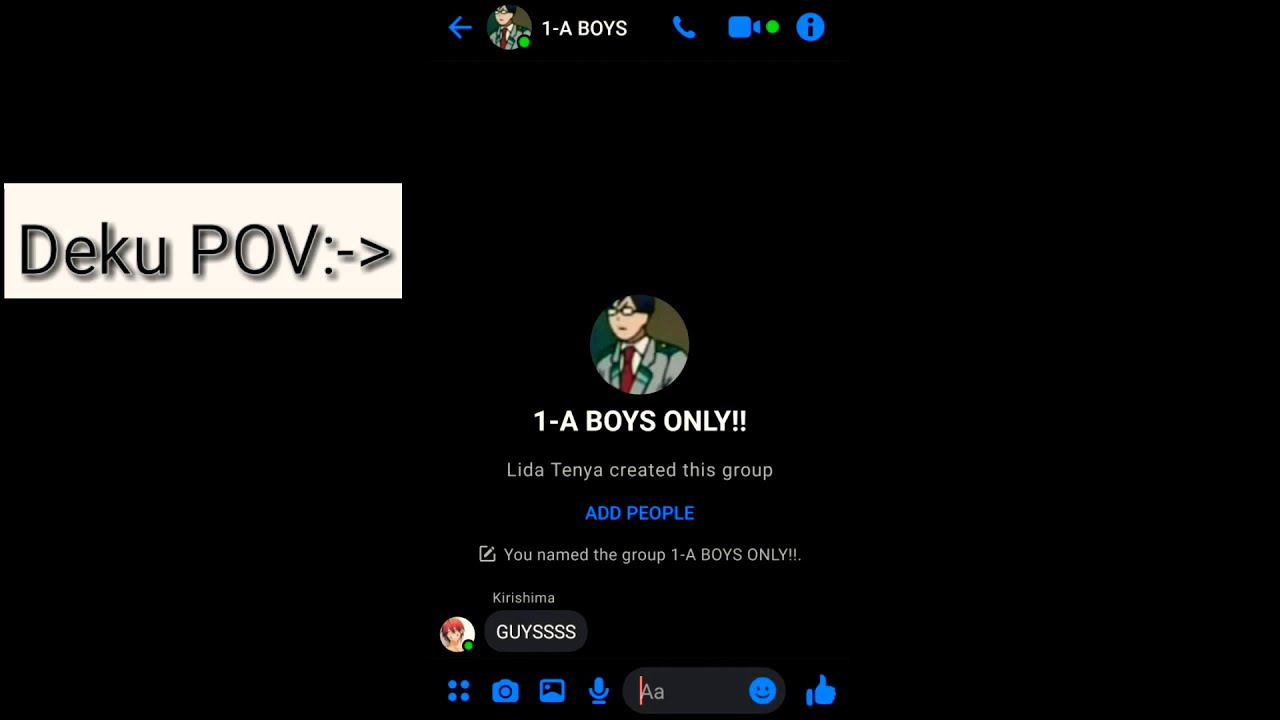 BNHA Chat/ Rumors/ Deku x Y/n/ Request video