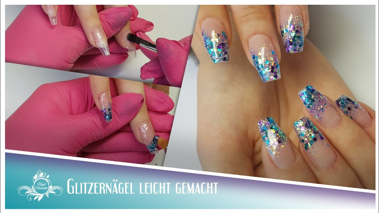 Glitzernägel leicht gemacht - Ballerina Nägel mit Tips