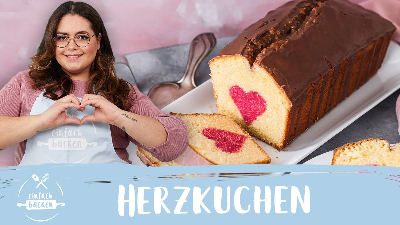 Kastenkuchen mit Herzfüllung | Rührkuchen mit Herz 😱😃💗 I Einfach Backen