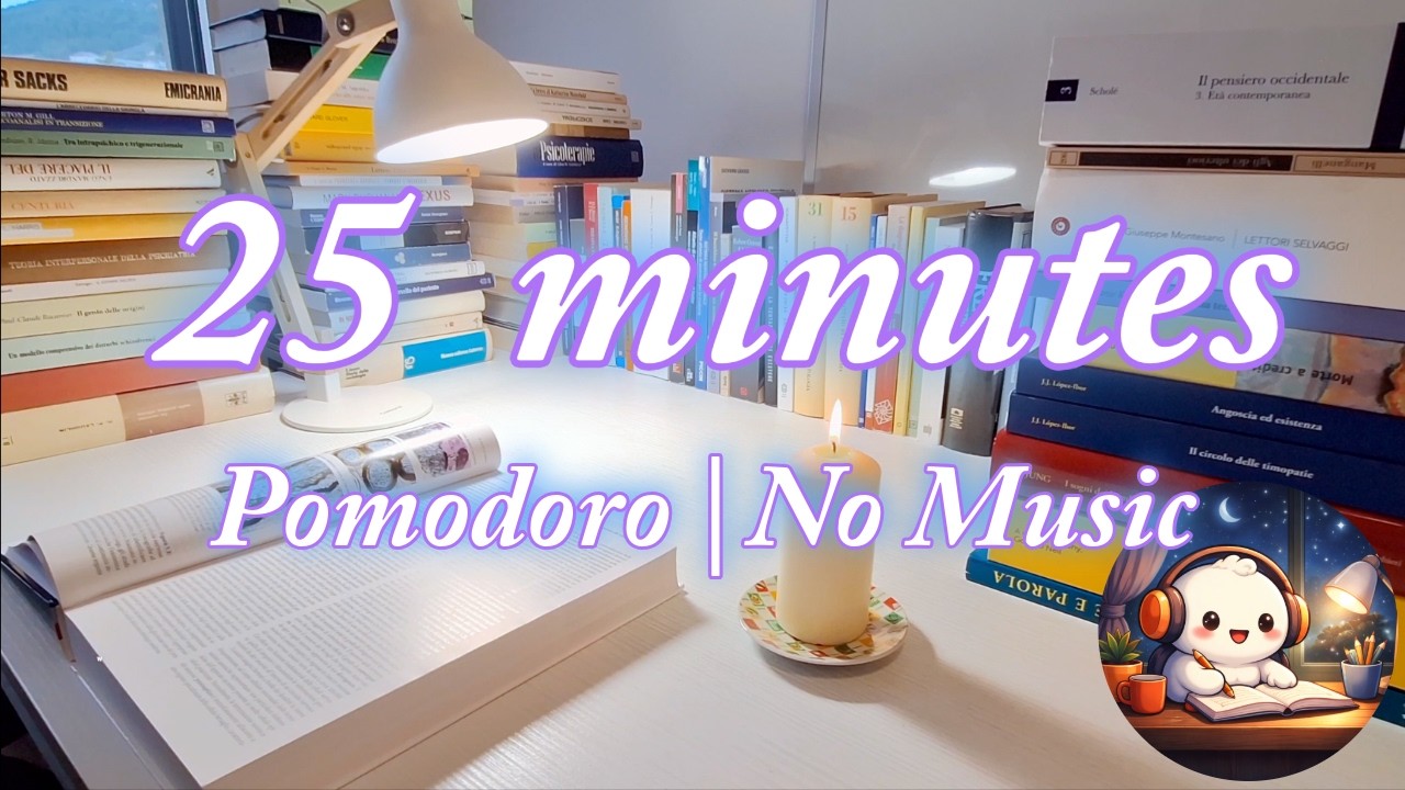 Study With Me | Quick 25/5 Pomodoro | Quiet Focus Session | No Music