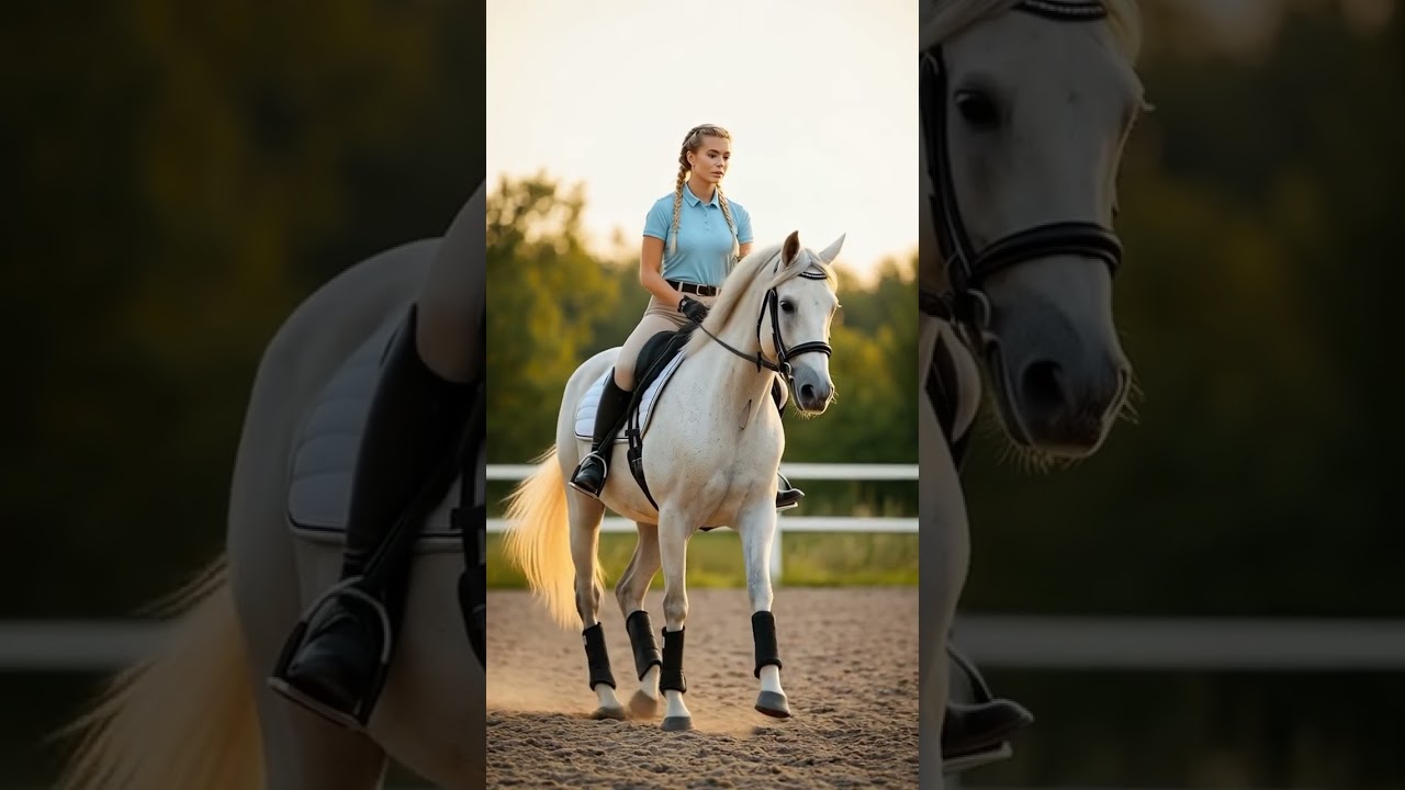Relaxed trotting ;) on my horse 🥰 #horsegirl #ai #trotting