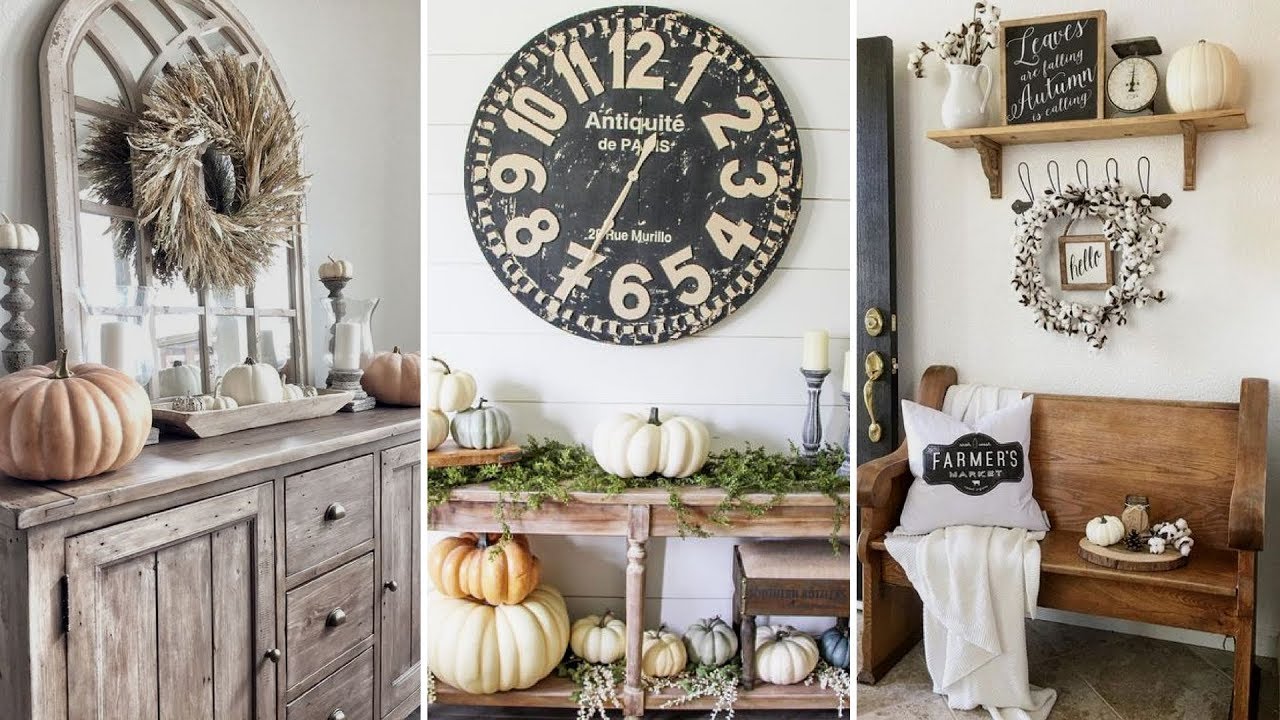 ❤DIY Rustic chic style Fall Entryway decor Ideas❤ | Home decor & Interior design| Flamingo Mango