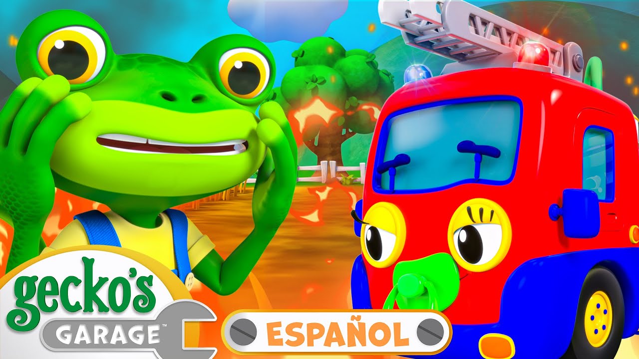 Bebé Camión de Bomberos | Garaje de Gecko en Español | Dibujos animados