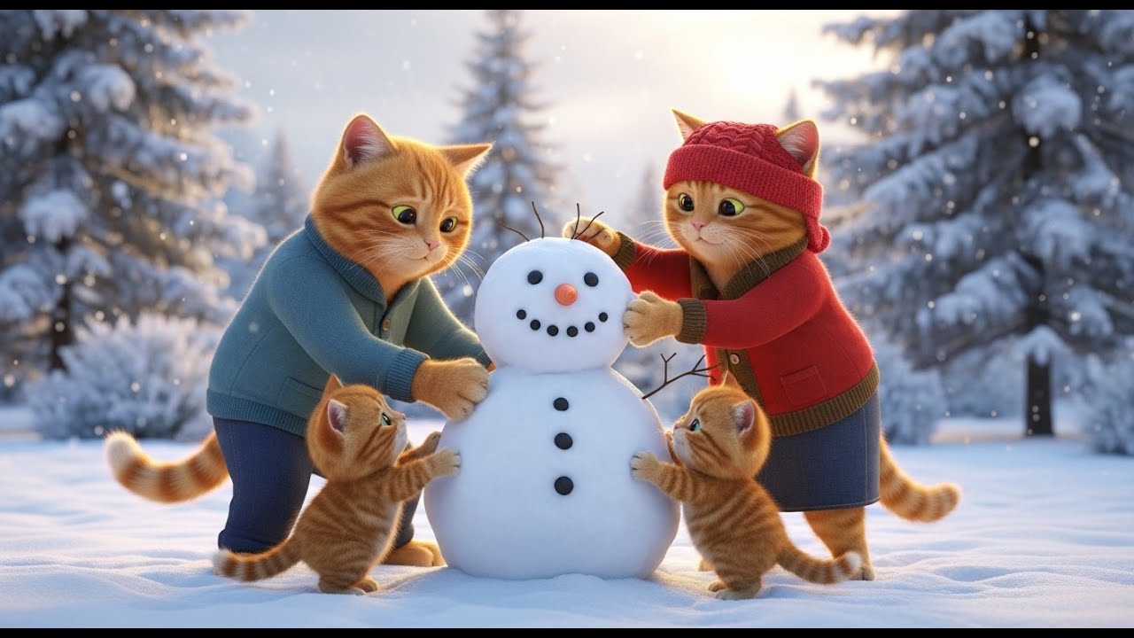 🐈😺A winter day for the Habby family . 