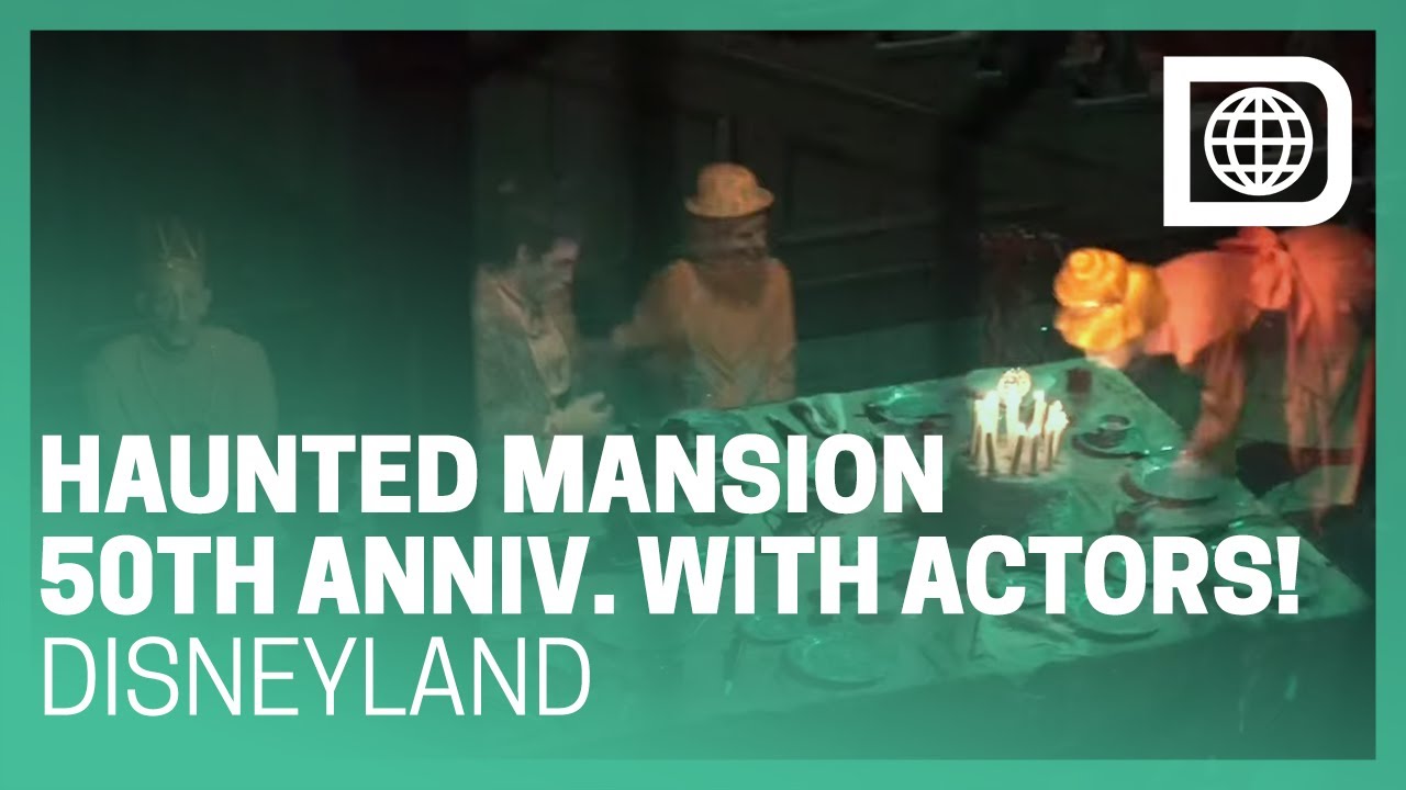 Haunted Mansion 50th Anniversary Ride POV with Live Actors - Disneyland