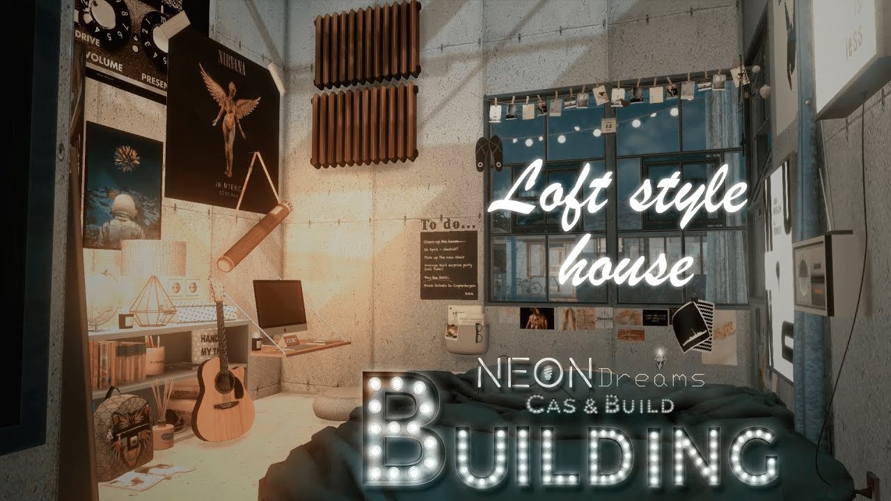 Дом в стиле "Лофт"/ Строительство Симс 4 / Loft style house / TS4 Building