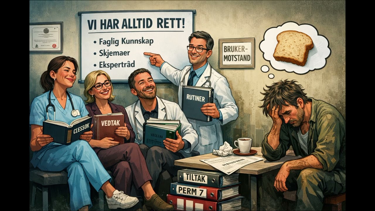 Vi har alltid rett - humor og sarkasme om møte med psykiatrien. 