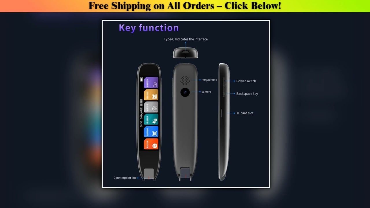 S65pro Dictionary Translation Pen Scan Reader Device Text Scanning Reading Translator WiFi/BT