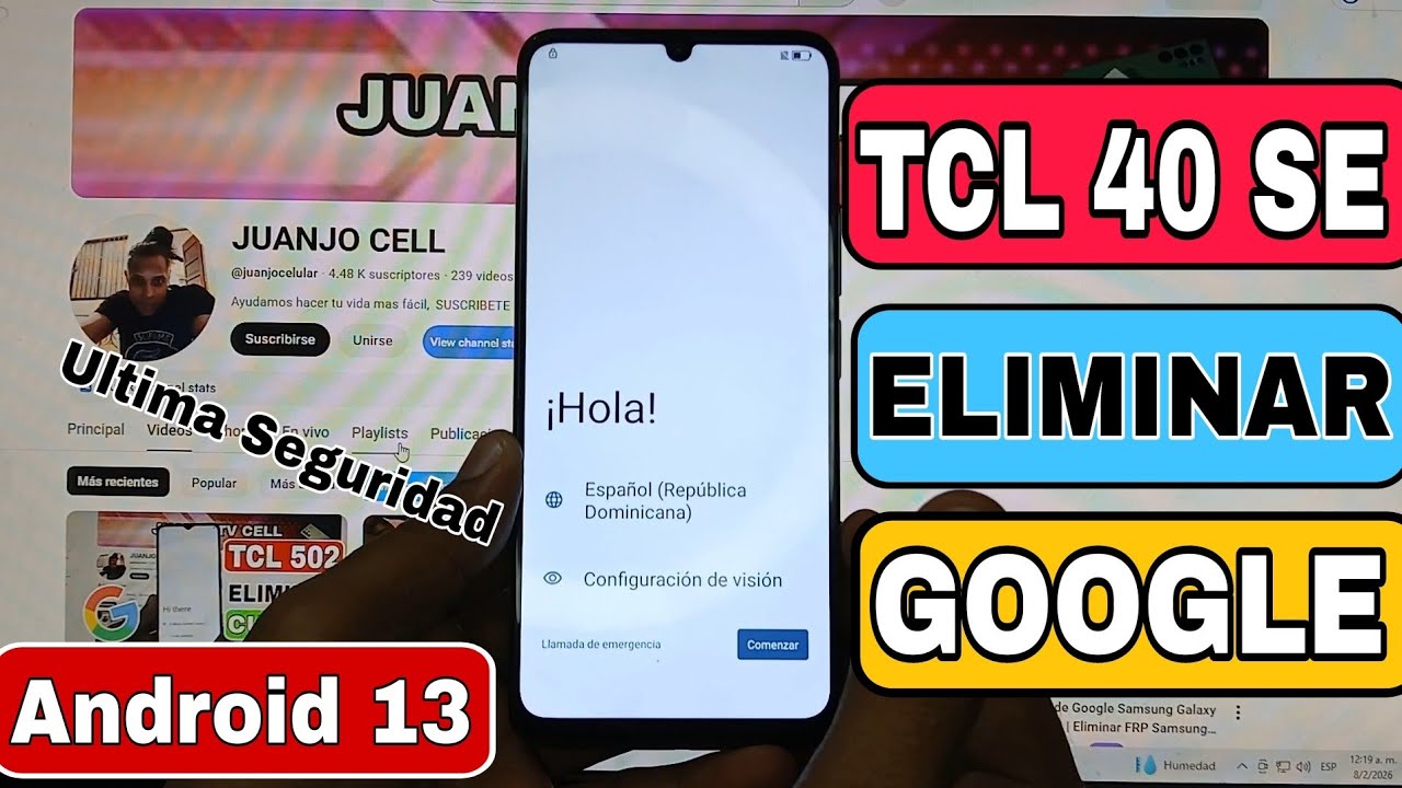 Como Eliminar Cuenta de Google TCL 40 SE Android 13 | Ultima Seguridad ✅️