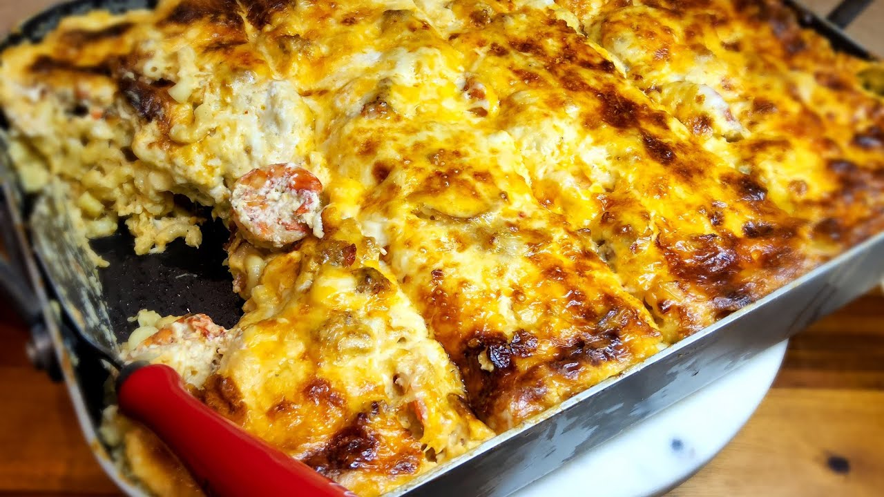 Prepare to be amazed! Indulge in this LOADED Mac n Cheese with Seafood &12 Cheeses #youtubeshorts