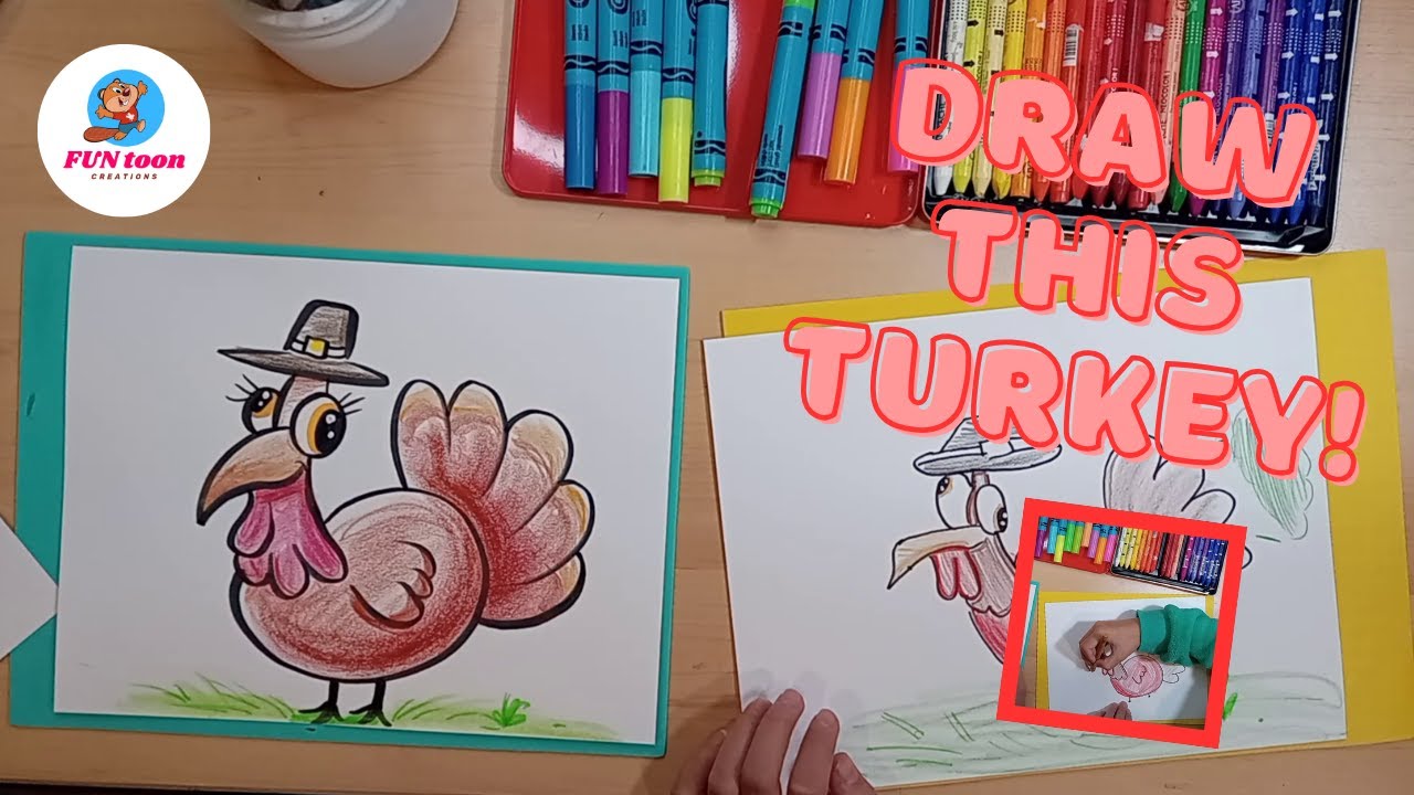 HOW TO DRAW A FUN TURKEY 🦃 | Easy Step-by-Step with Markers & Crayons (Teacher vs Student!)