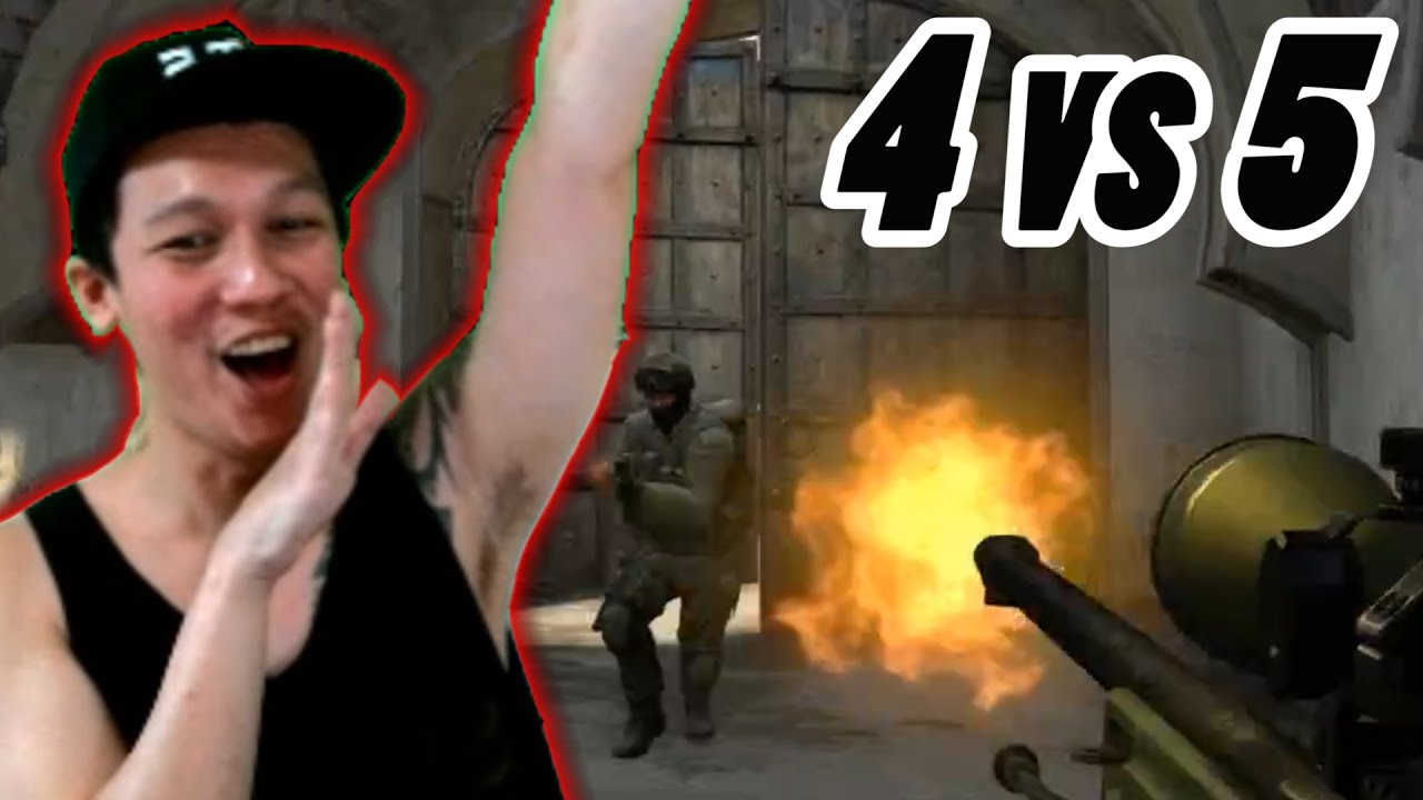 CS : GO - Natural Born Sniper goes 4 v 5 in Ranked!