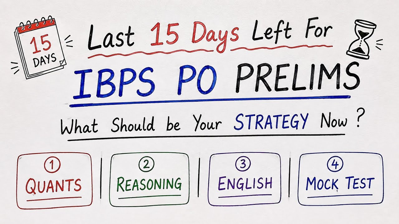 IBPS PO 2026 Prelims Strategy | Last 15 Days Preparation Plan 🔥 | Score Boost Strategy