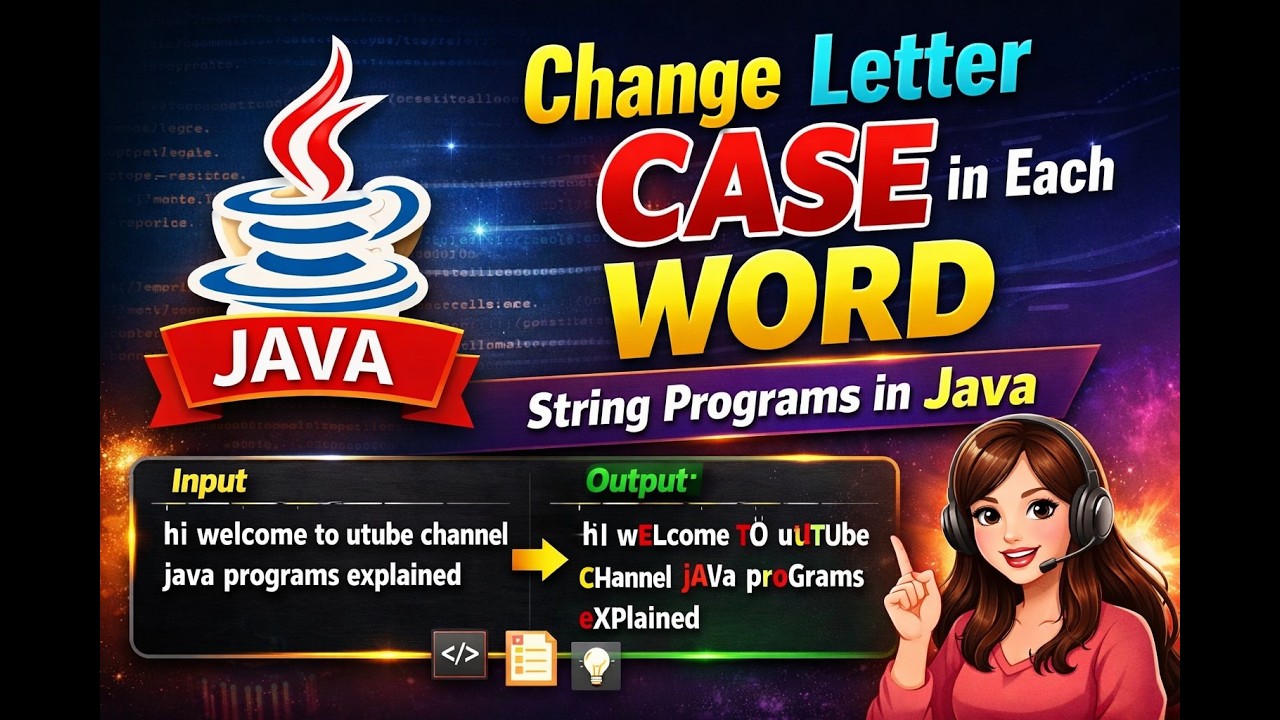 Java Program to Change Specific Letter Cases in Each Word | String Programs in Java