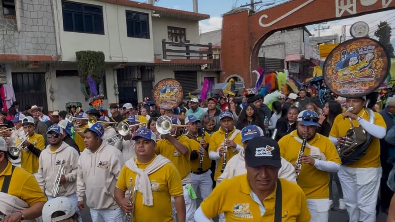 BRINCO DE CHINELOS|BANDA APACHE|TEPETLIXPA EN HONOR A SAN ESTEBAN.