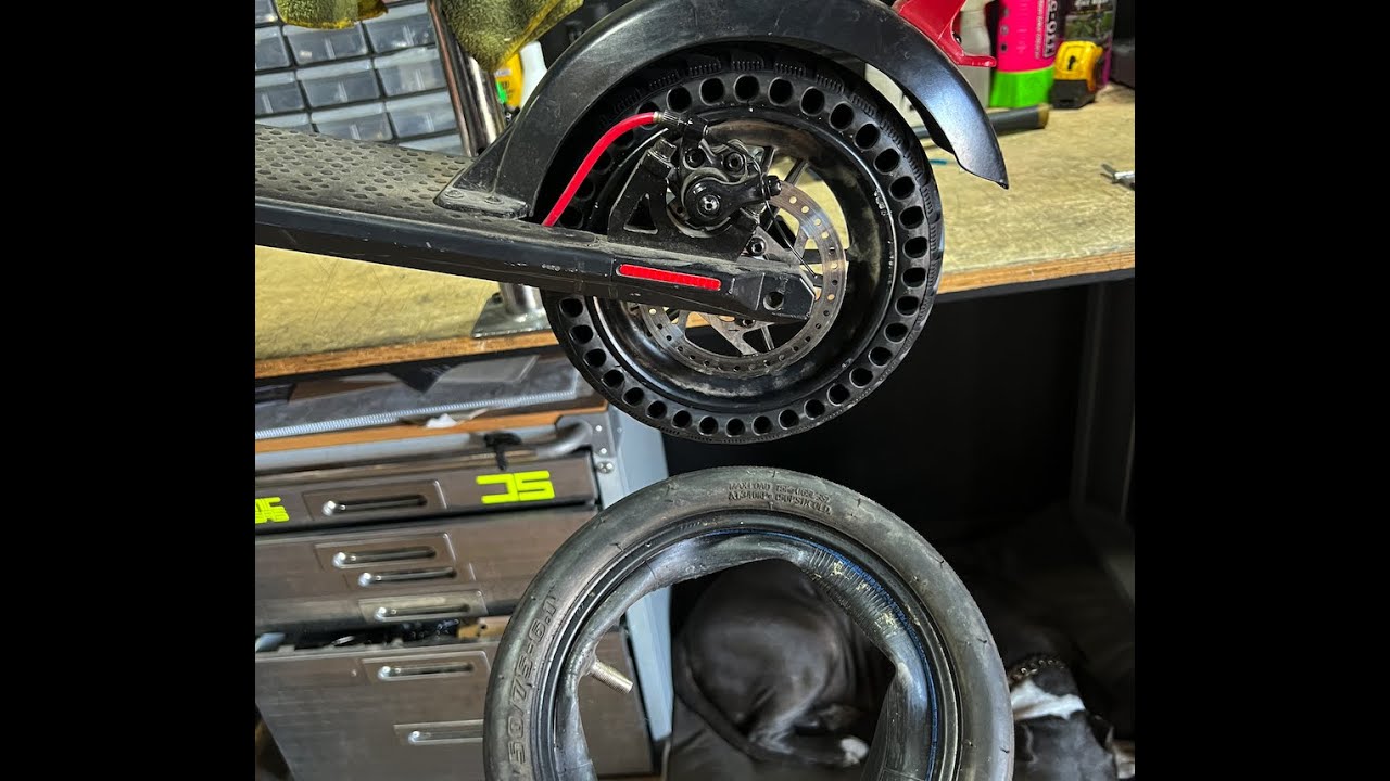 How To: Install Solid Rubber Tire On Electric Scooter