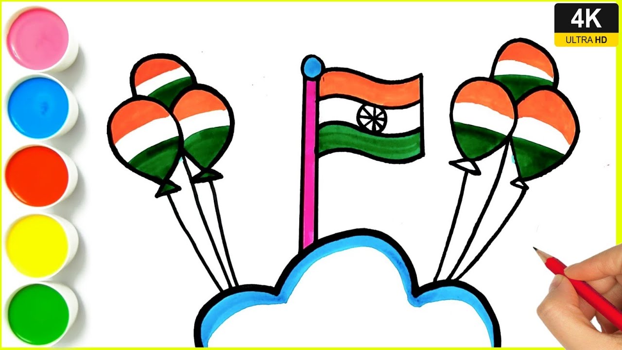 Happy republic Day || 26 January special flag drawing || republic Day flag drawing for beginners `| 