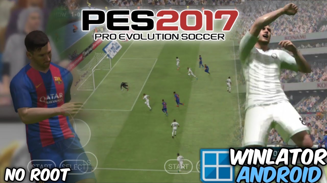 PES 17 on Winlator 7.1 Android Gameplay Test Snapdragon 778G Settings Offline