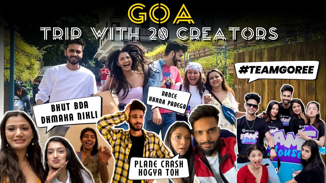 GOA TRIP WITH 20 CREATORS | GOA VLOG Part 1 FEAT.  @Ayushyadav | SALONI MITTAL