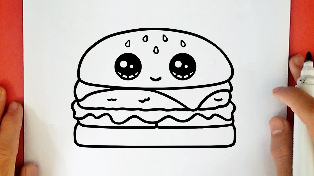 COMMENT DESSINER UN HAMBURGER KAWAII