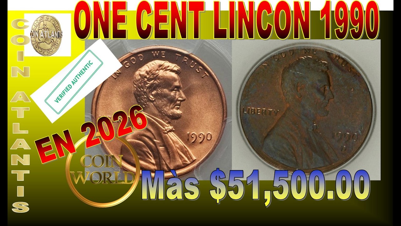Listas de Errores Raros del Céntimo Lincoln de 1990. Màs $51,500.00