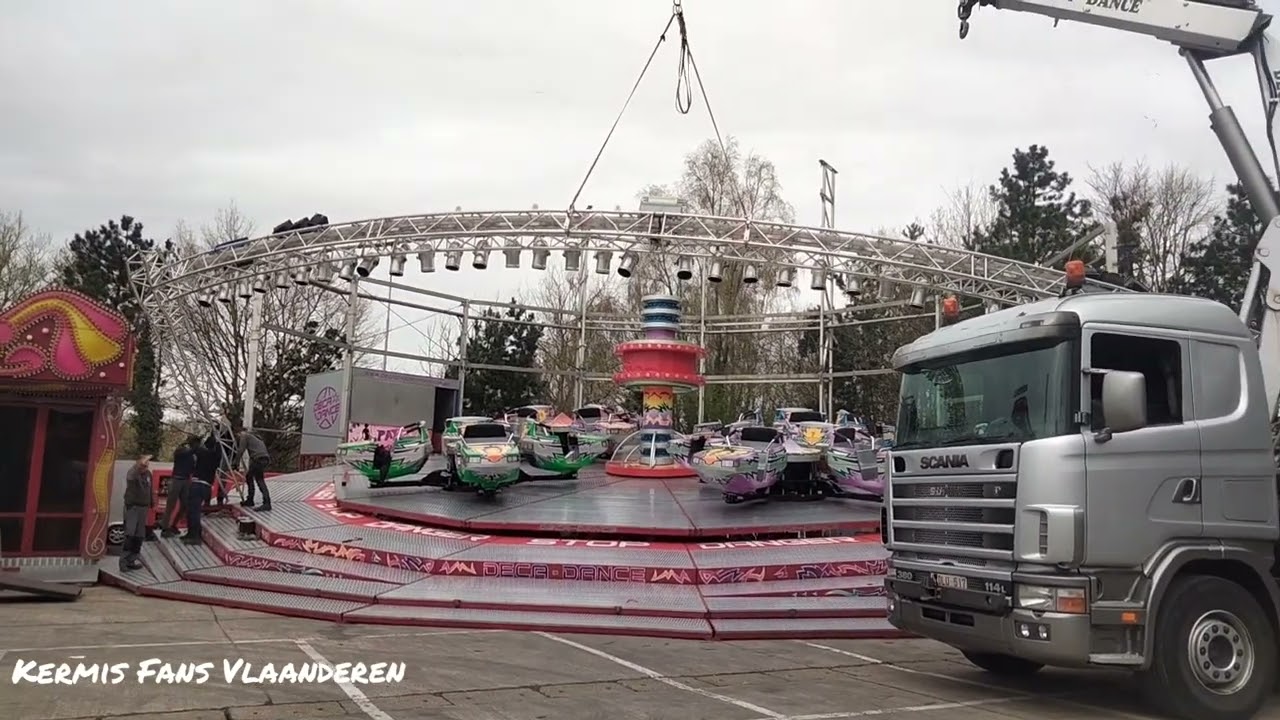 Opbouw Deca Dance (Kortrijk) 2024 #opbouw #kermis #funfair