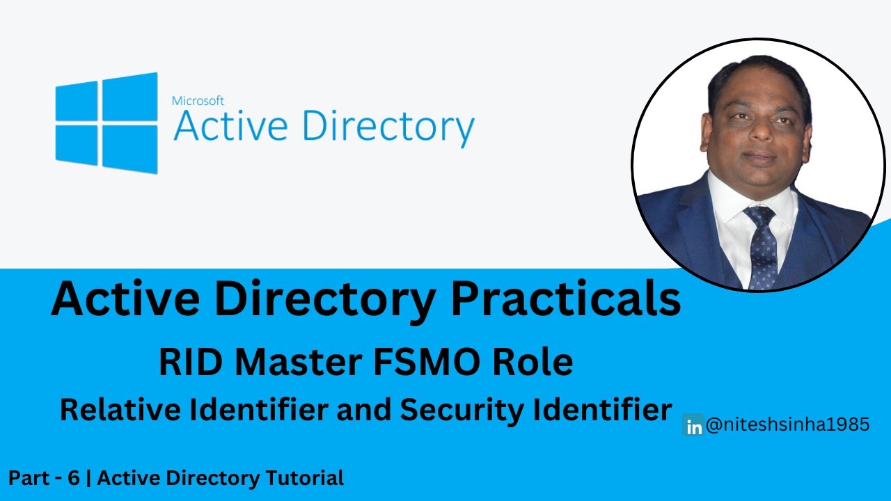 RID Master FSMO Role | RID (Relative Identifier) Master | Active Directory Tutorial | Part - 5